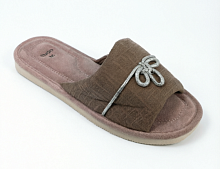 2553 HLE Туфли домашние женские Tingo (коричневый)