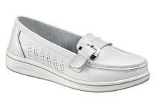 2381 Мокасины женские Evalli /белый/